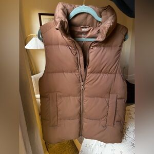 Girlfriend Collective Everyone Brown Puffer Vest